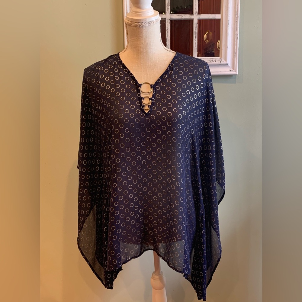 Micheal Kors Navy Polka Dot Women's Coverup. Size small/medium